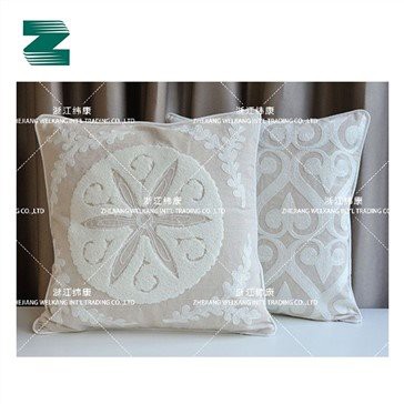 ポリエステルリネン生地スクエア刺繍クッション