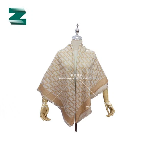 ポリエステルビスコース混紡ショール